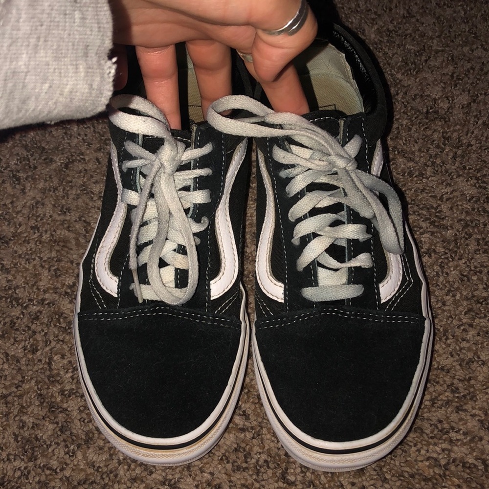 Black low top Vans